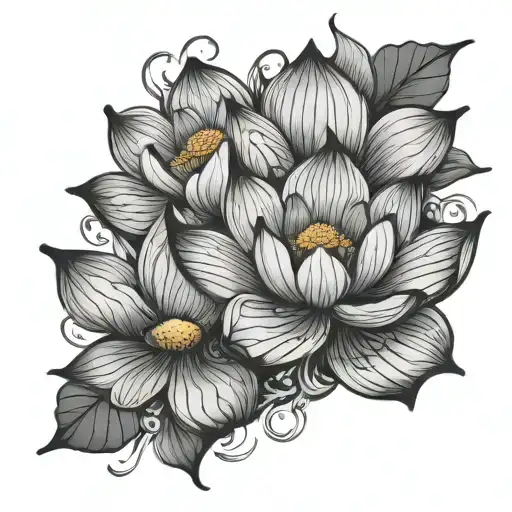 Lotus Flowers In Smoke