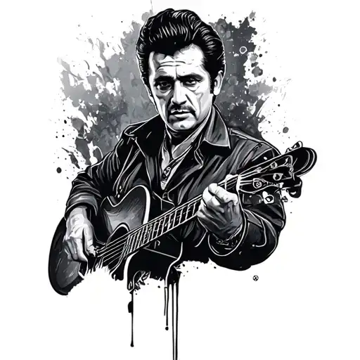 Simple Johnny Cash Outline