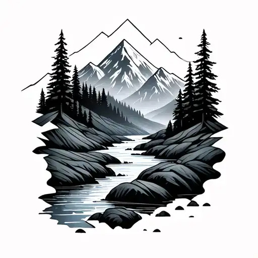 Mountain Stream Geometric