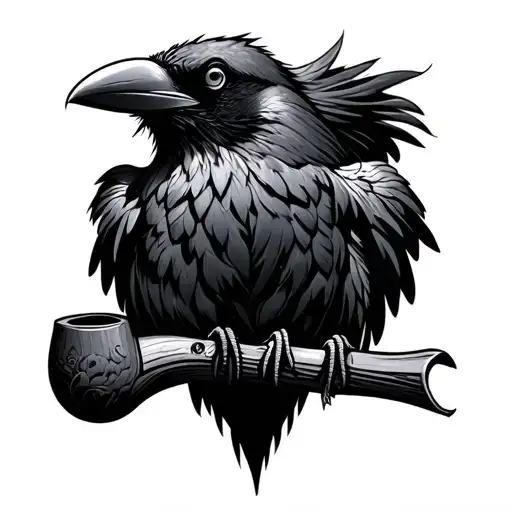 Crow Peace Pipe Smoke Forming The Shape