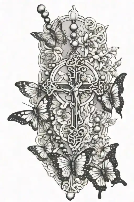 Rosary With Butterflies