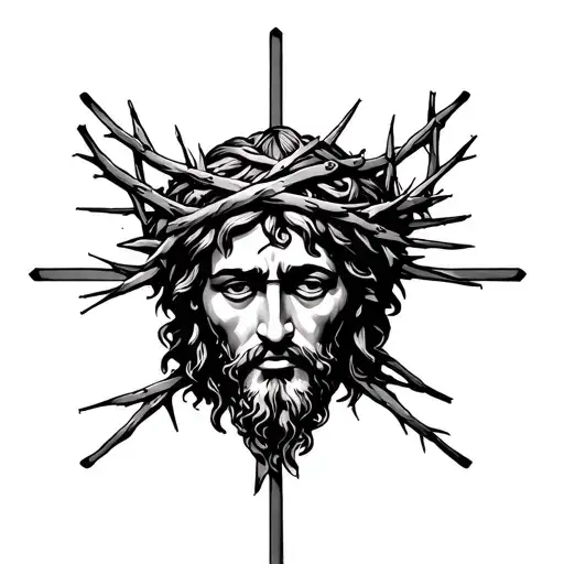 Tetelestai Under Jesus With Crown Of Thorns Wrapped