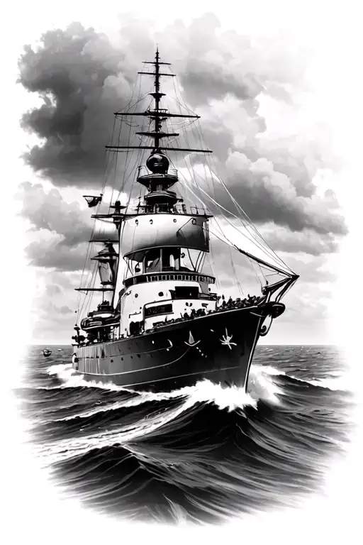 Australian Navy Ship Sailing