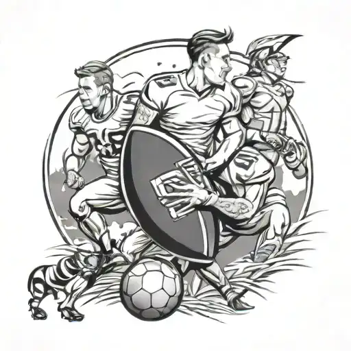 Football Feild Meeting And Agle