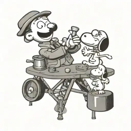 Snoopy Scientist Conducting Experiments