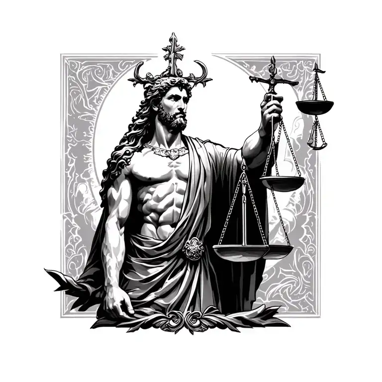 God Of Justice And Balance Scale