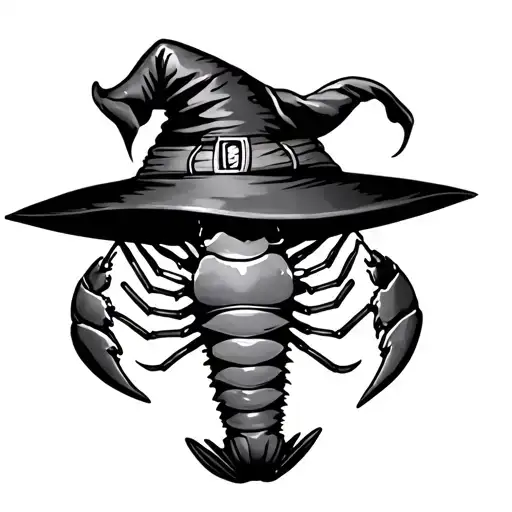 Lobster Wearing Witches Hat