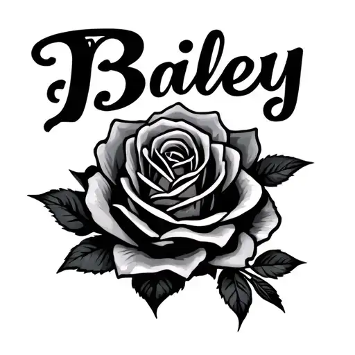 Tattoo Of The Name Bailey