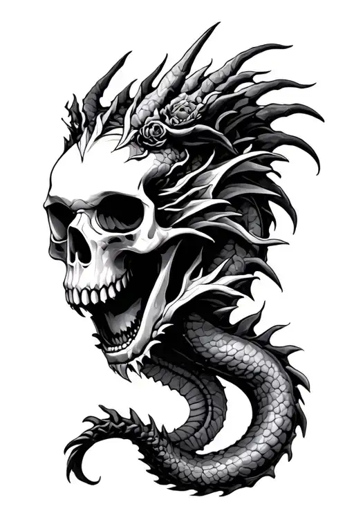 Skull And Dragon