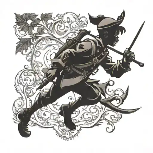 Peter Pan Soldier Silhouette