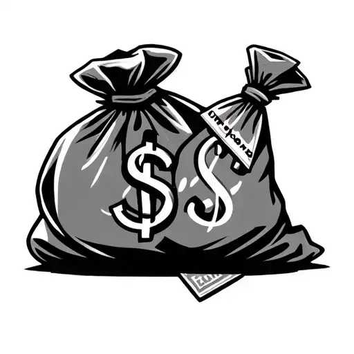 Money Bag Mafia With Dominos Symbol Intertwined