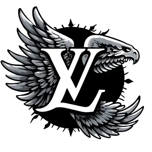 Wing Left Side With Lv Logo