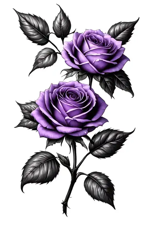 Purple Rose Flower