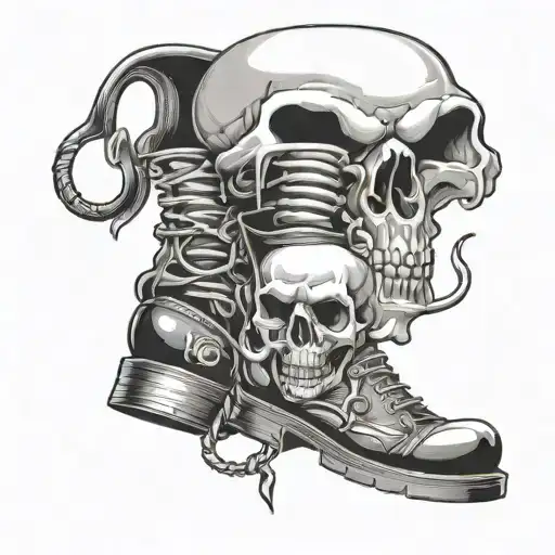Skull In A Boot