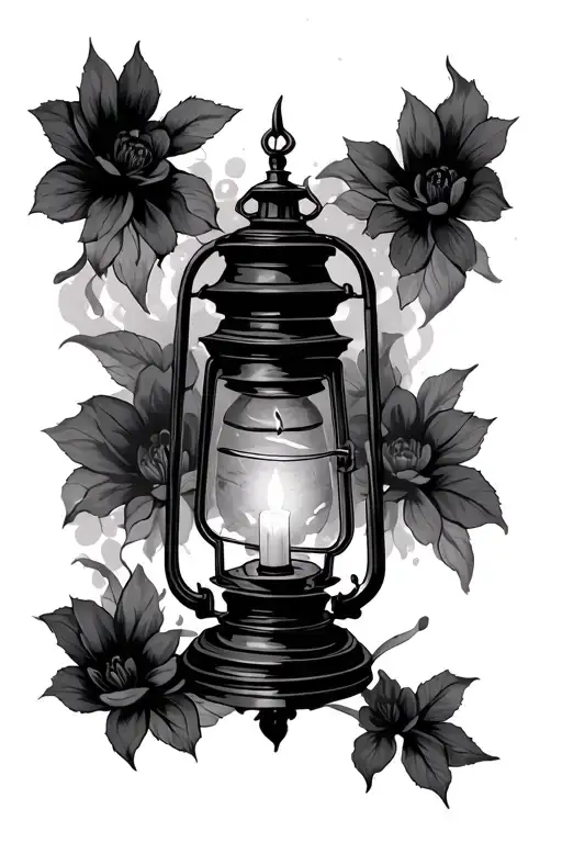 Lantern Being Lit Candle