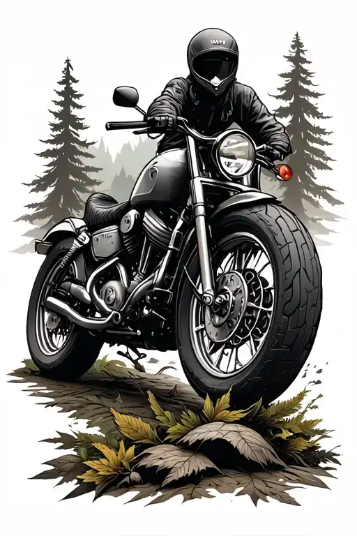 Motorcycle Nature And Camp