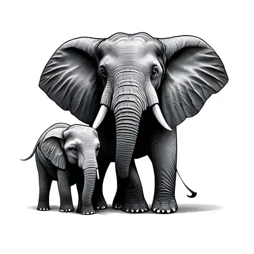 Elephant And Baby Elephant