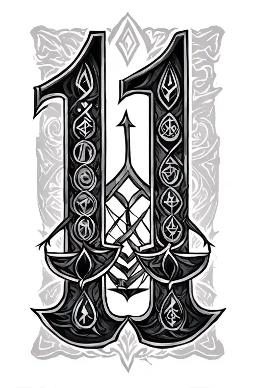 Runes Of Wars - Forming The Number 11 And Scales