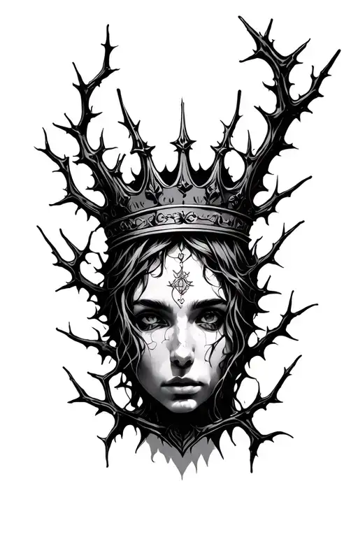 Thorny Branches And Crown