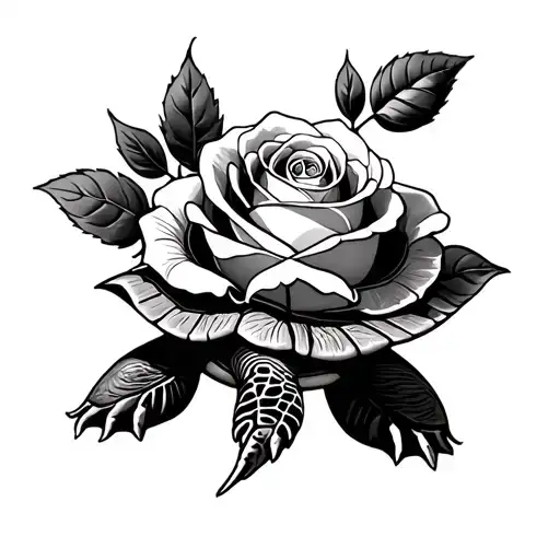 Rose Whith Turtle