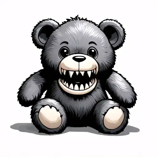 Cute Teddy Bear With Gnarly Teeth