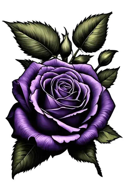 Purple Rose Flower
