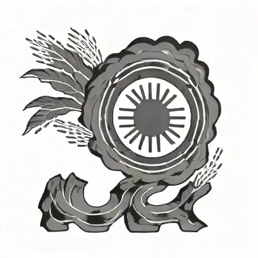 Korean Flag Without The Red And Blue Circle Minimalist