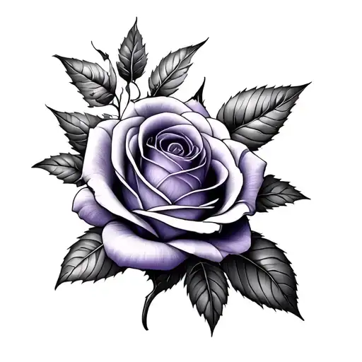 Rose And Violet Flower