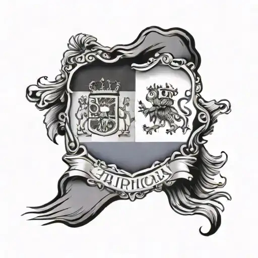 Filipino Flag With Spain Flag