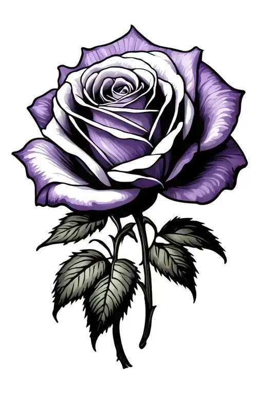 Purple Rose Flower