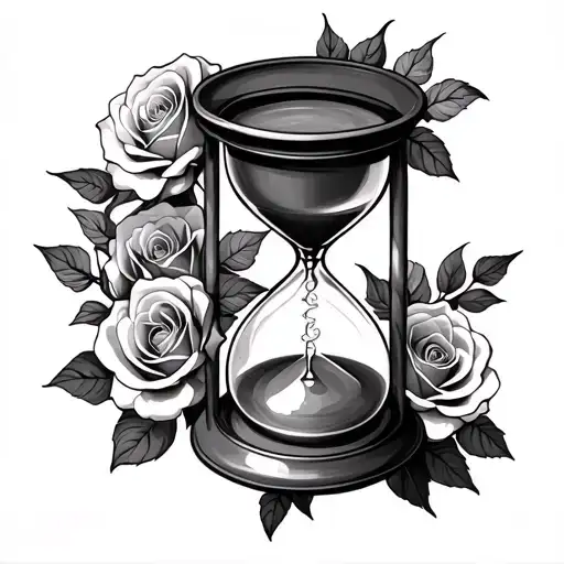 Hourglass With Roses