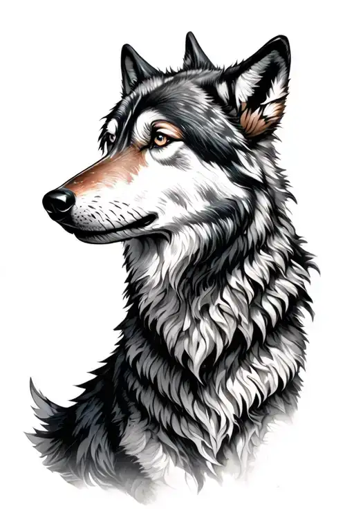 Cyotte Surrounded By Wolves