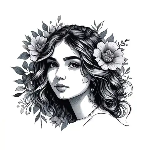 Tiny Mom Tattoo Design Combining Elements