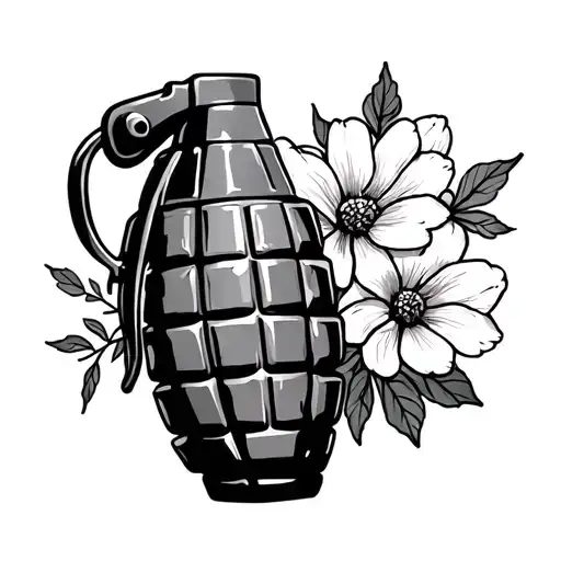Grenade With Flowers
