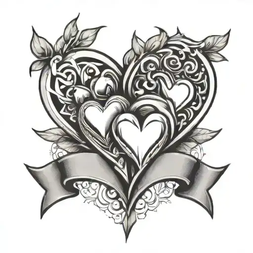 Three Hearts With 2010 2020 And 2024 Through Them