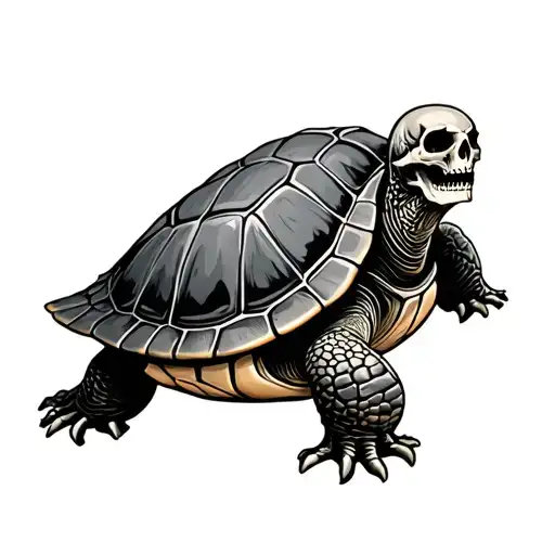 Turtle With Skull