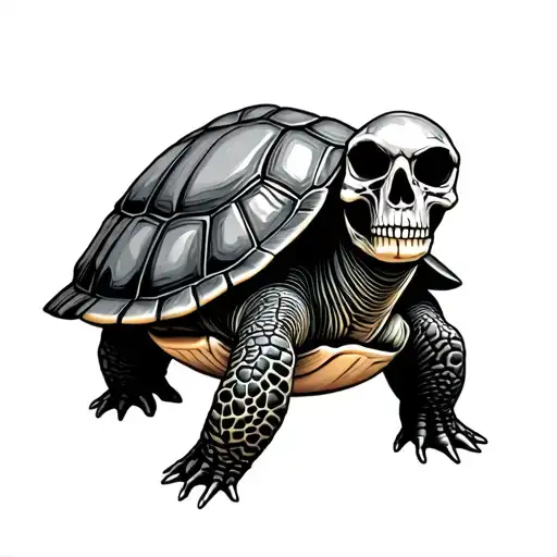 Turtle With Skull