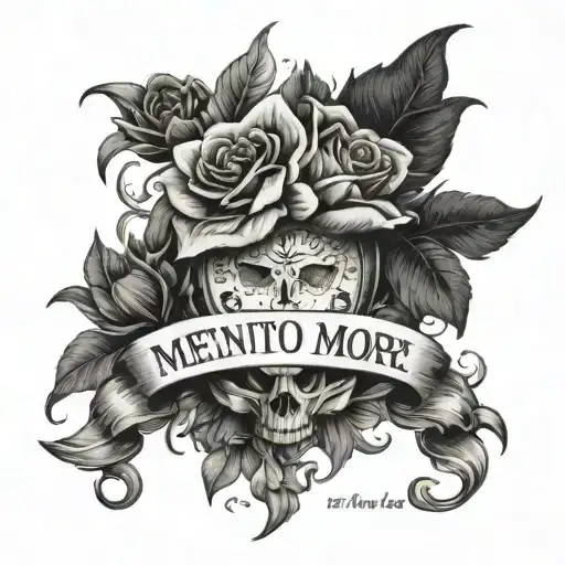 Memento Mori With Memento Vivere Phrase