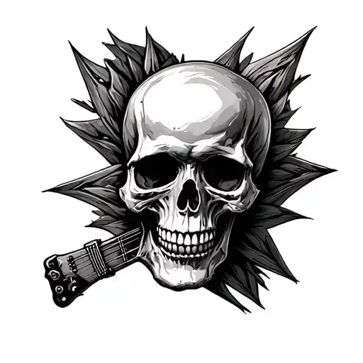 Skull Rock On 1970 Skull Hand And Head