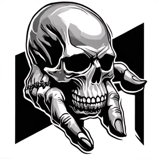 Skull Hand Rock On 1970 Number