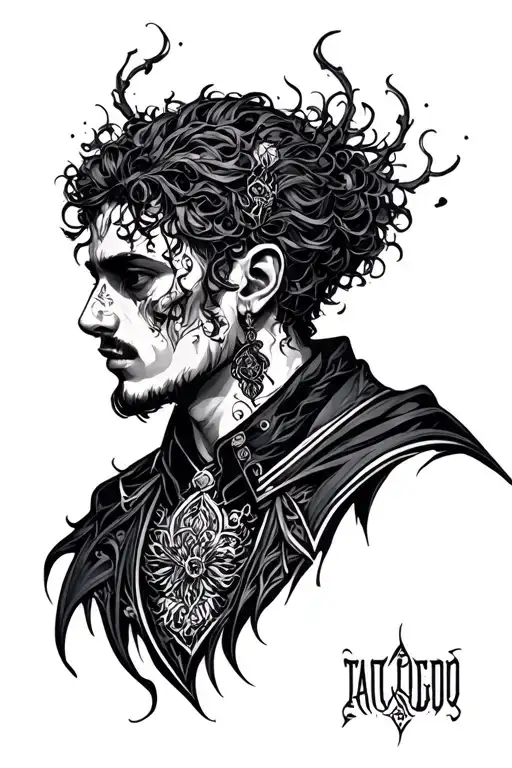 A Gothic Version Of David's Sandevistan Simple Lines Back