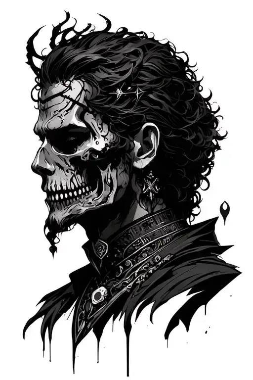 A Gothic Version Of David's Sandevistan From Cyberpunk Simple Lines Back