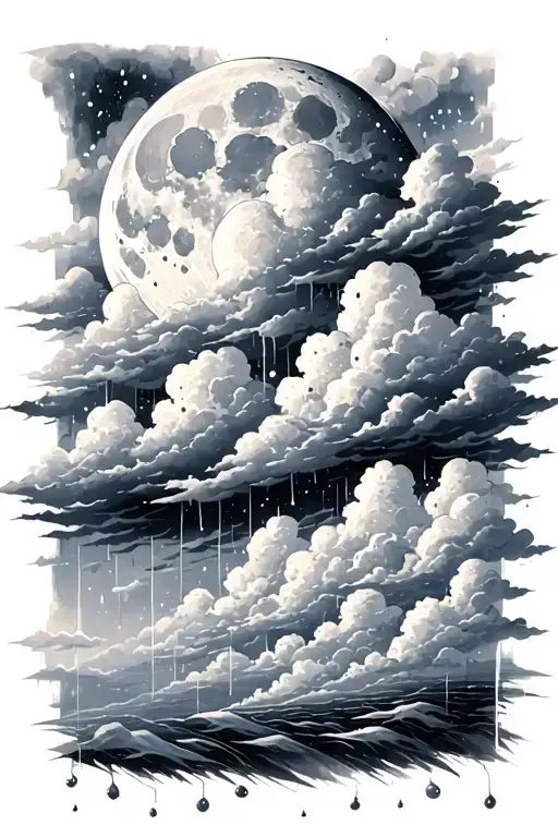 Rain Cloud Sky Heaven Moon