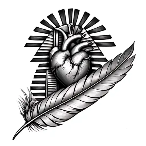 Egyptian Weighing Of The Heart With The Heart Heavier Than The Feather