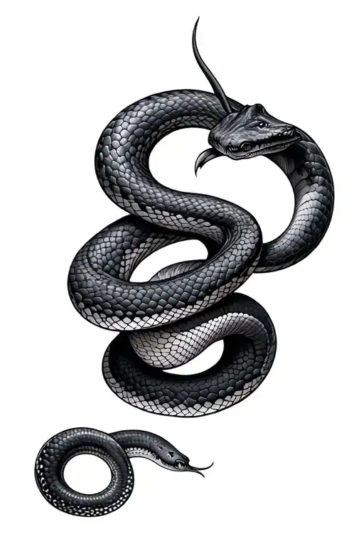 Two Headed Snake Wrapped