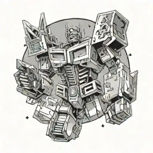 Optimus Prime With Money Shining With A Full Moon In The Background And Many Stars