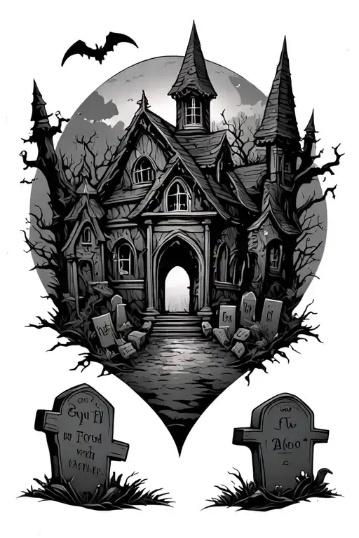 Horror Graveyard Scenery