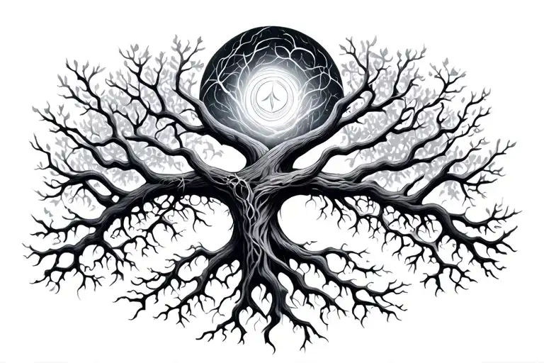 Mystic Symbolism Including Yggdrasil