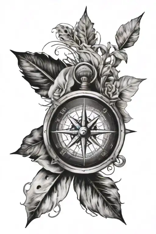 Compass And Beach