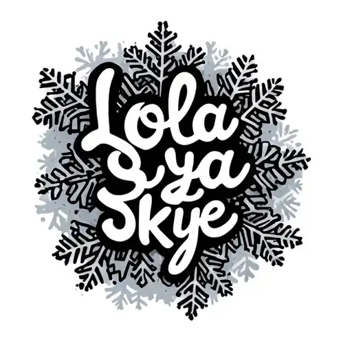 Lola Skye Name With Snowflakes